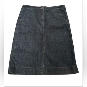 Eileen Fisher Blue Denim Organic Cotton Blend Mini Skirt Size XS